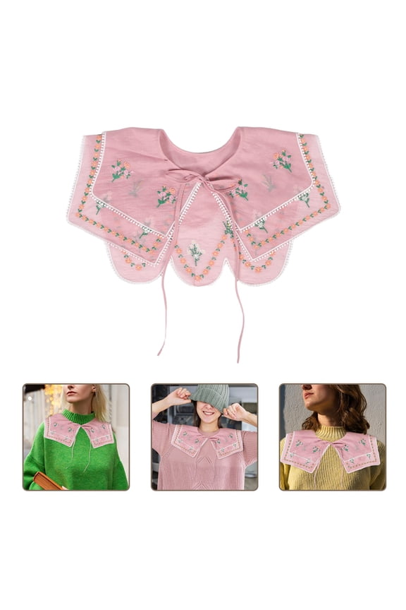 Removable Collar for Women Pink Shawl Decorative 1 Pack