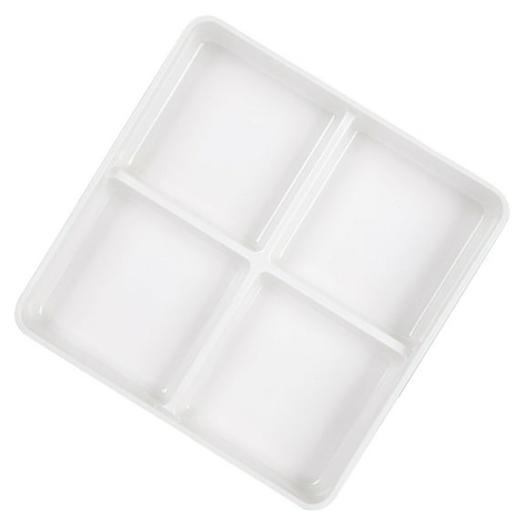 UPOUART Divided Serving Dish White Multi Compartment for Picnic Camping 1Pack