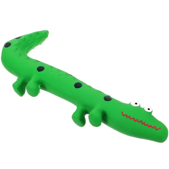 UPOUART Doggy Toy Lizard Shaped Green Latex Boredom Prevention 1Pack