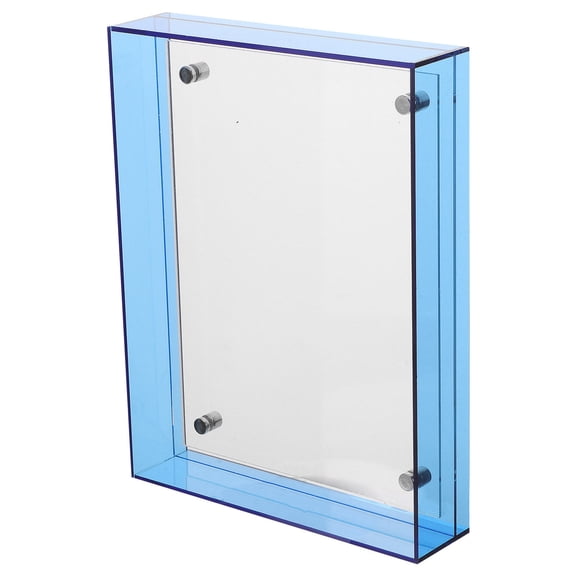UPOUART Double-Sided Acrylic Floating Picture Frame, Transparent Display Frame for Home Decor, Desk, Office,