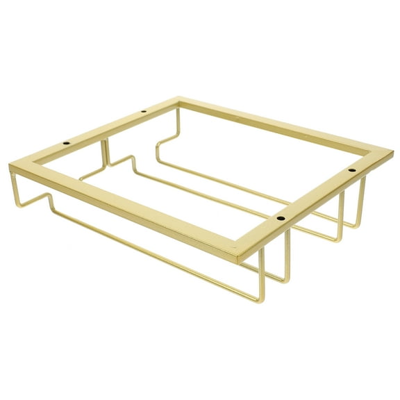 UPOUART Golden Iron Wire Rack Drinking Glasses Storage Organizer for Restaurants, Barware Display Holder, 1 Set
