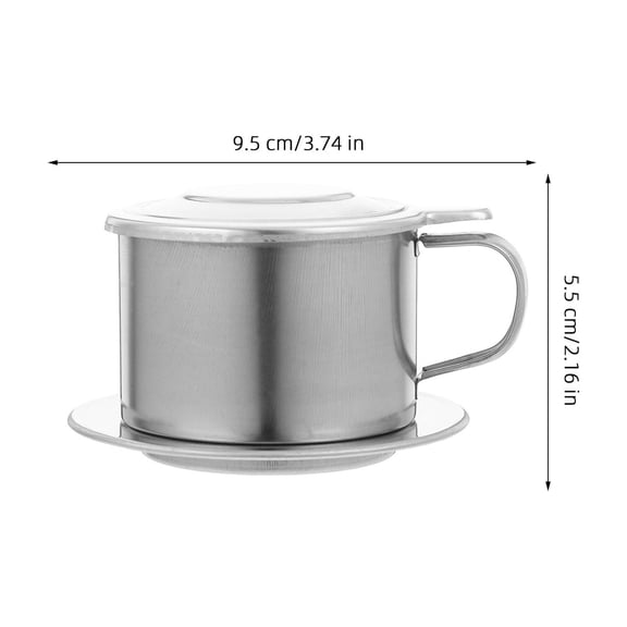 UPOUART Vietnamese Drip Coffee Maker Stainless Steel Coffee Pot for Home Brewing, Perfect for Coffee , 1 Set Included