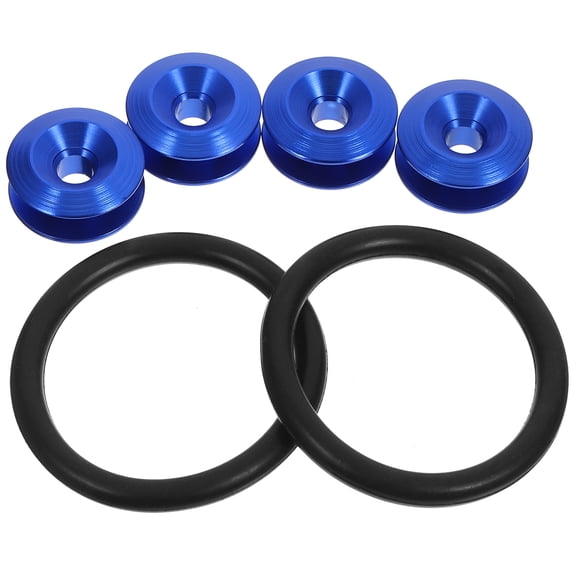 UPOUART Durable Aluminum Alloy Bumper Washer Fastener Kit for Car Use Stylish Blue Easy Installation Size 1 Set