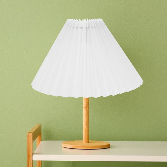 UPOUART Durable Beige Fabric Lamp Shade for Table Lamps Pleated Design Enhances Home Atmosphere