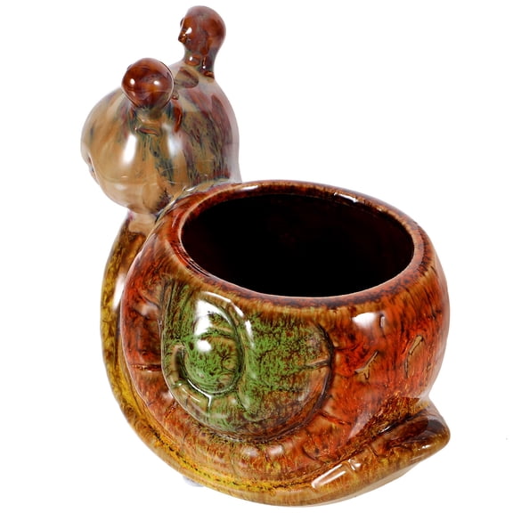 UPOUART 1Pc Funny Snail Flower Pot Decorative Household Adornment Resin for Office Balcony Garden