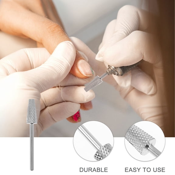 UPOUART Durable Nail Polishing Head Silver Grinding Bit for Manicure and Nail Art Use