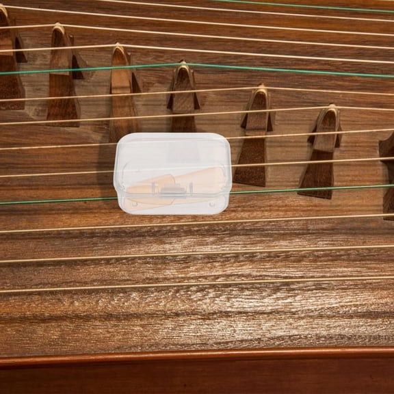 UPOUART Elastic ABS Nail Picks Orange Clear Finger Picks for Music Instrument Playing