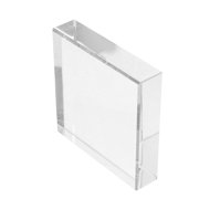 UPOUART Elegant Clear Glass Paperweight Decorative Square Crystal Block for Office Decor