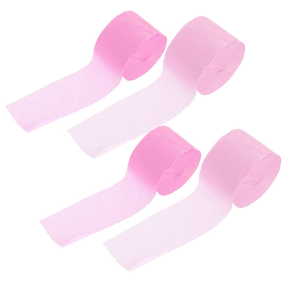 UPOUART Elegant Pink Crepe Paper Streamers for Party Decoration Easy to Hang and Remove Without Damage