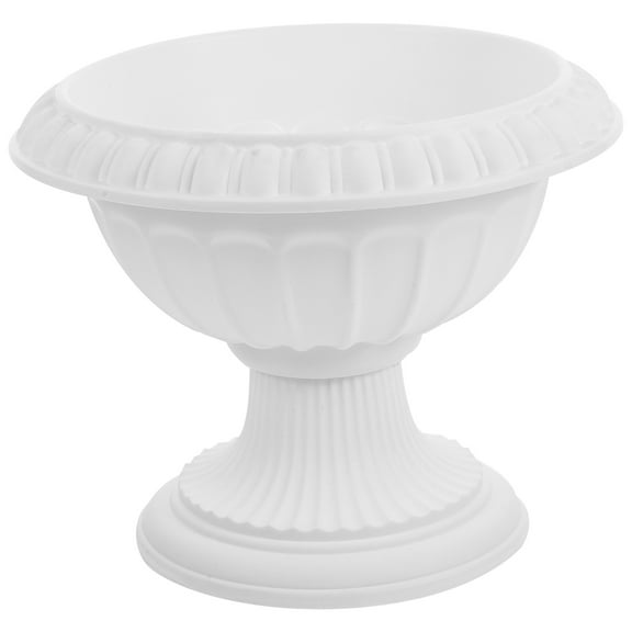 UPOUART Roman Style Planter White Plastic 1Pcs 7.9X7.9X6.7In