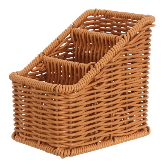 UPOUART Farmhouse Style Wicker Basket Organizer for TV Remote Controls and Cosmetic Storage