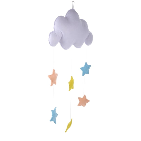 UPOUART Felt Cloud Hanging Ornament in White for Bedroom Wall and Party Decoration