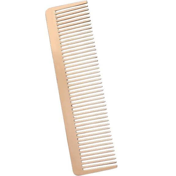 UPOUART Golden Metal Hair Styling Comb for Salon and Beard Grooming, Rust Resistant, , Professional Hair Care Tool