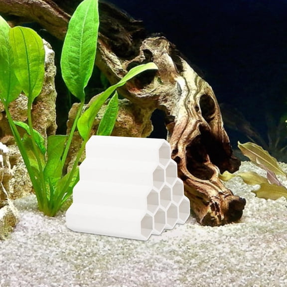 UPOUART Fish Cave For Aquarium Ceramic Hiding Shelter White 1Set