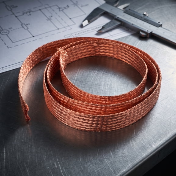 UPOUART Flexible Copper Braided Shielding Sleeve Golden for Home Use