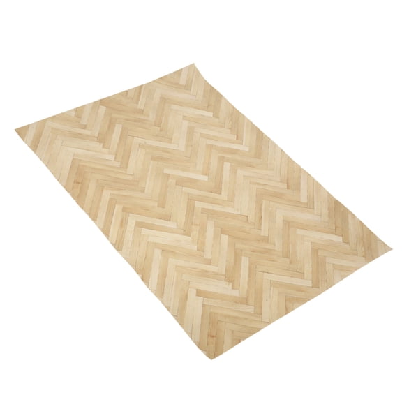 UPOUART Flooring Mini Dollhouse Accessories Beige PU Herringbone Pattern DIY 1Pack