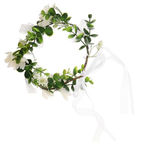 UPOUART Bridal Flower Headband Made of Fabric and Plastic for Wedding Photography