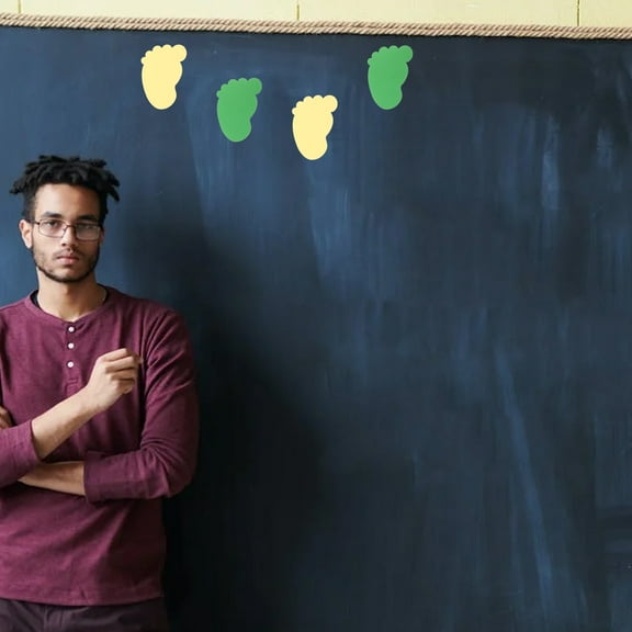 UPOUART Footprint Shape Paper Cutouts 72Pcs For School Supplies And Diy Projects