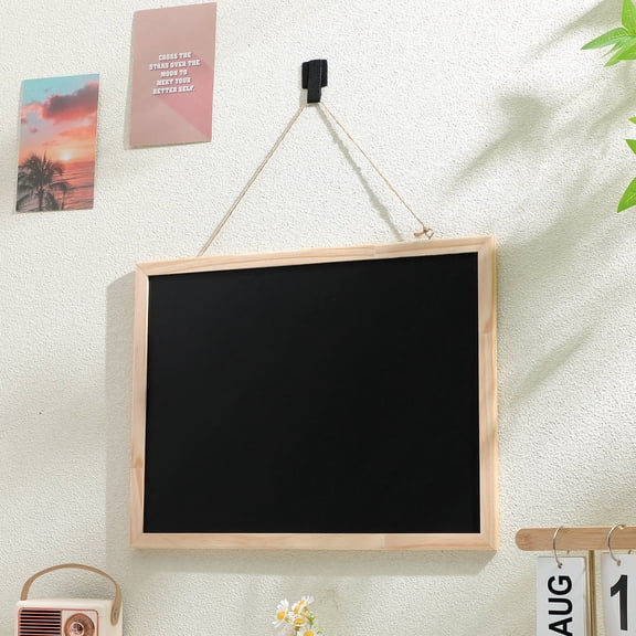 UPOUART Rustic Vintage Wood Framed Chalkboard for Wall, Smooth Message Board for Home, Office, Kitchen, Classroom