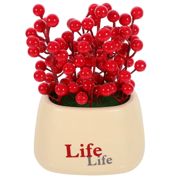 UPOUART Fruit Decorations Artificial Fortune Tree Fruit Ornament with Vibrant Color for New Year Celebration 1 PCS