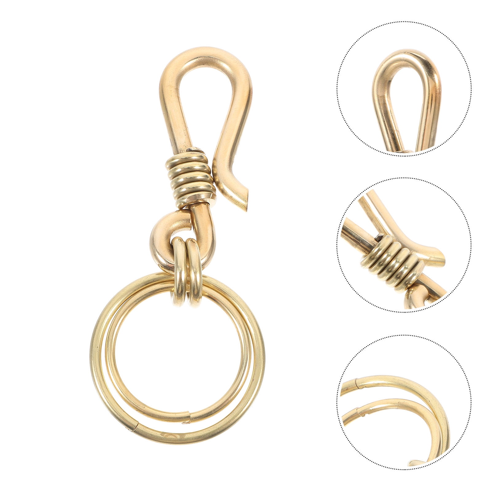 Key Rings Walmart UPOUART Golden Brass Key Ring with Metal Split Rings Designed for ...