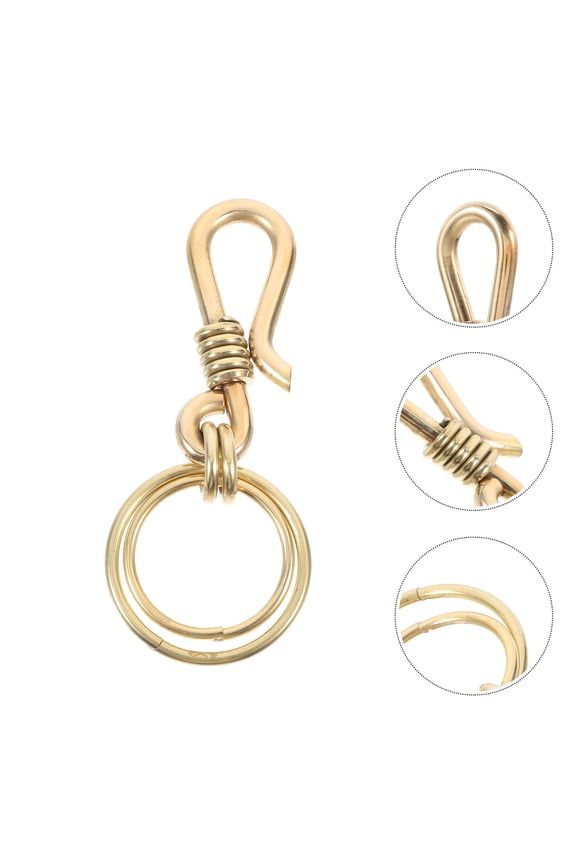 Golden Brass Key with Metal Split , Stylish and Keychain Accessory for Everyday Use
