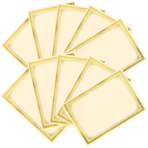 UPOUART Golden Certificate Paper for Printing Lab Use 10 Sheets Design Paper