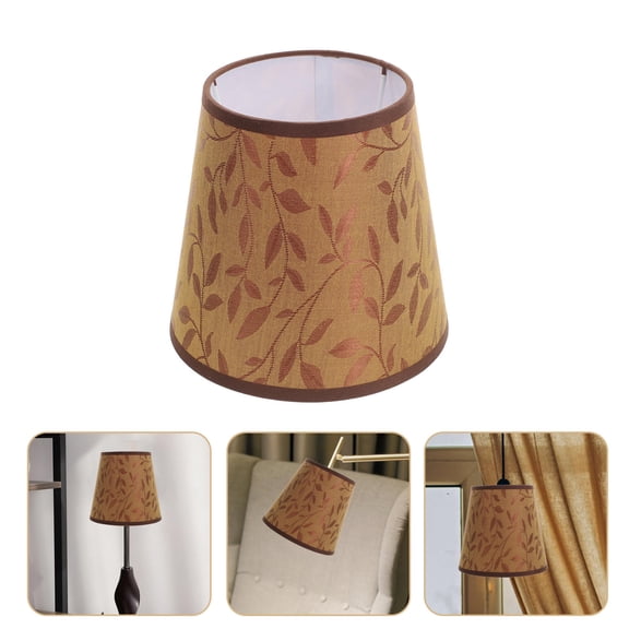 UPOUART Golden Fabric Lampshade with Willow Leaf Design for Wall Sconces and Table Lamps, 5 x 9.5 Inches