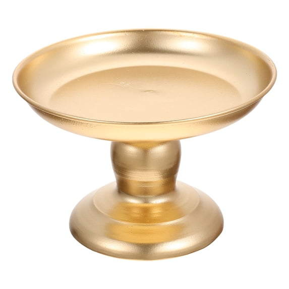 UPOUART Golden Metal Fruit Plate 1Pack High Base Design for Home and Shop Use