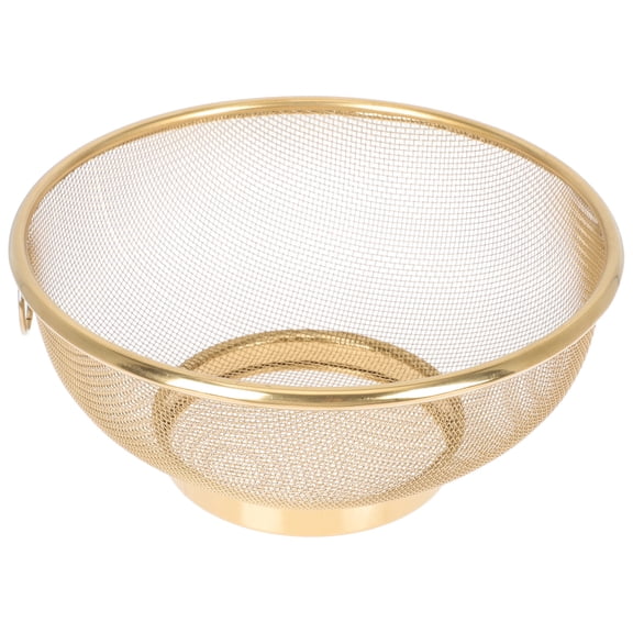 UPOUART Golden Stainless Steel Kitchen Bucket Strainer for Home Use with Fine Mesh Base