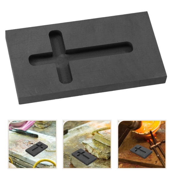 UPOUART Graphite Casting Molds Cross Mold Black 1Set Mass Production for High-Temperature Processing