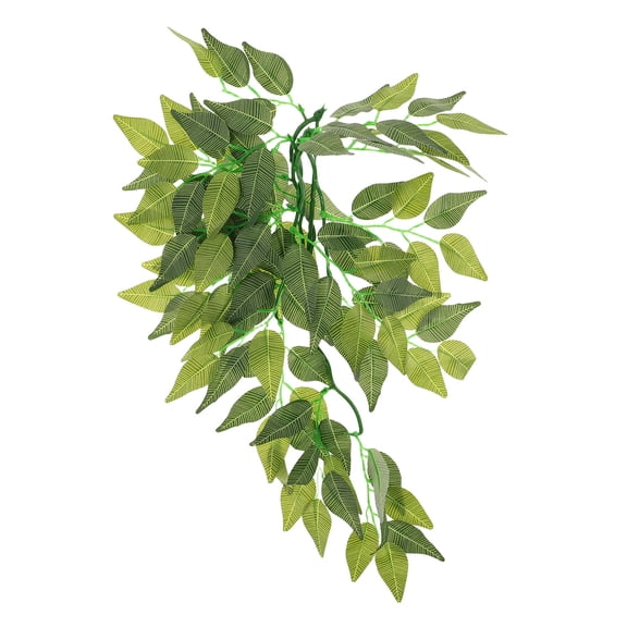 UPOUART Green Reptile Tank Hanging Vines Plants Realistic Fake Decor for Crested Gecko and Reptile Terrarium 32.5 in
