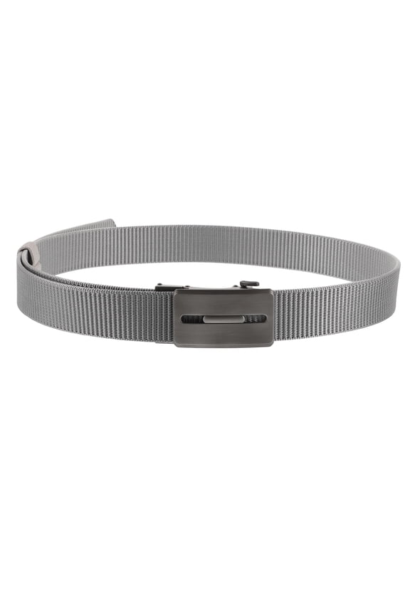 Grey Ratchet Web Belt with Automatic Buckle Nylon Material for Comfortable All Day Use