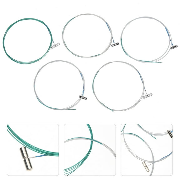 UPOUART Guzheng Accessories Metal Wire String Set 10Pcs for Musicians Practice and Performance 53.1x0.4x0.1in