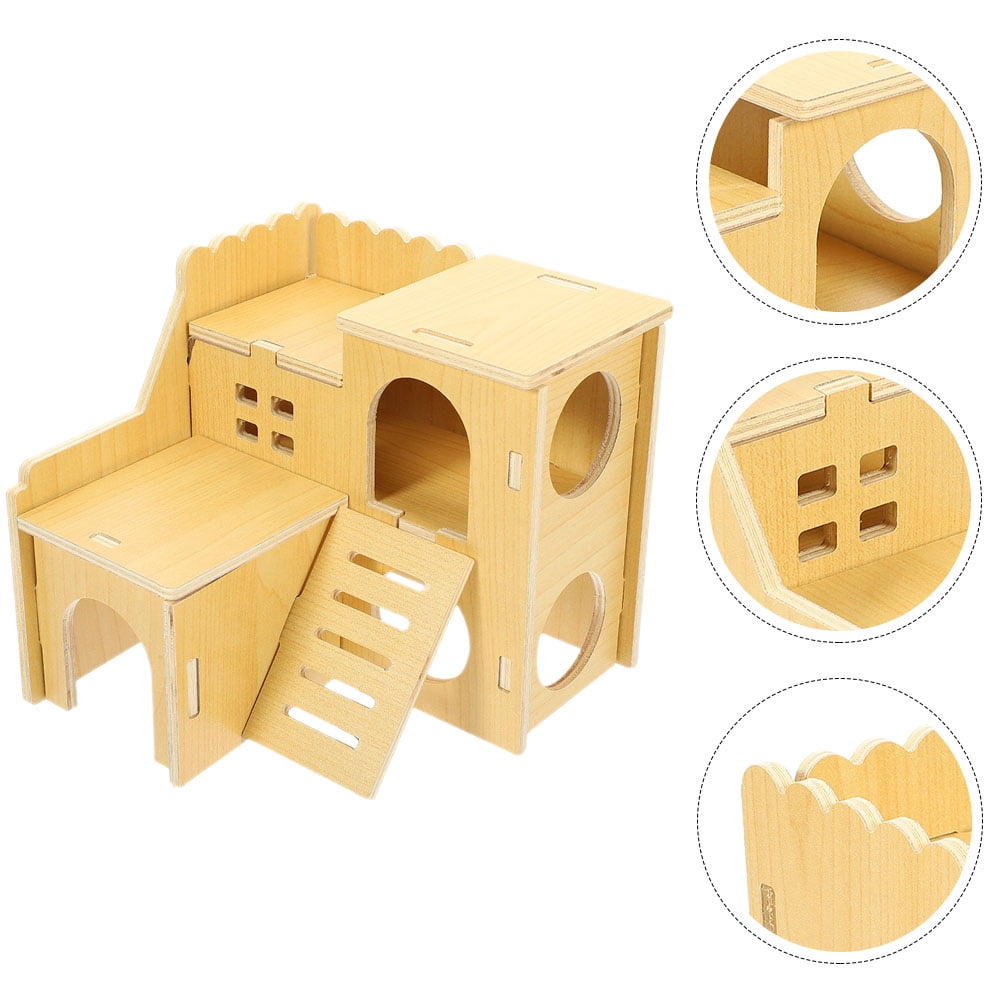 Image showcasing UPOUART Hamster Hiding House 1 Set in Khaki for Exercise and .70X6.09X5 ...