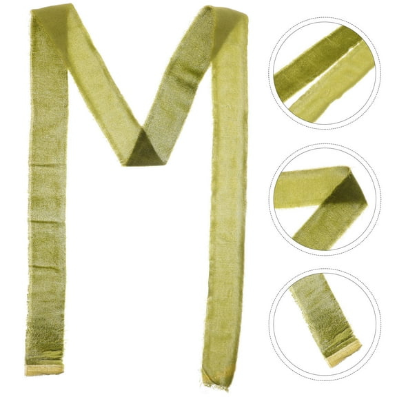 UPOUART Handmade Ribbons Fringe Ribbon Green 1Pcs DIY Material Summer Atmosphere