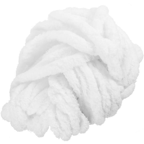 UPOUART Soft White Chenille Yarn for Knitting, Handmade Woolen Yarn for Breathable Cozy Accessories