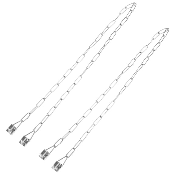 UPOUART Plated Silver Iron Hanging Chain for Lights Decorative and Flexible 2Pcs