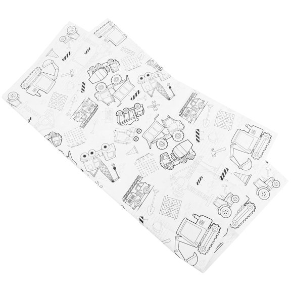 UPOUART Party Decorative Coloring Tablecloth Paper - 1 Set for Family Celebrations and Kids' Fun
