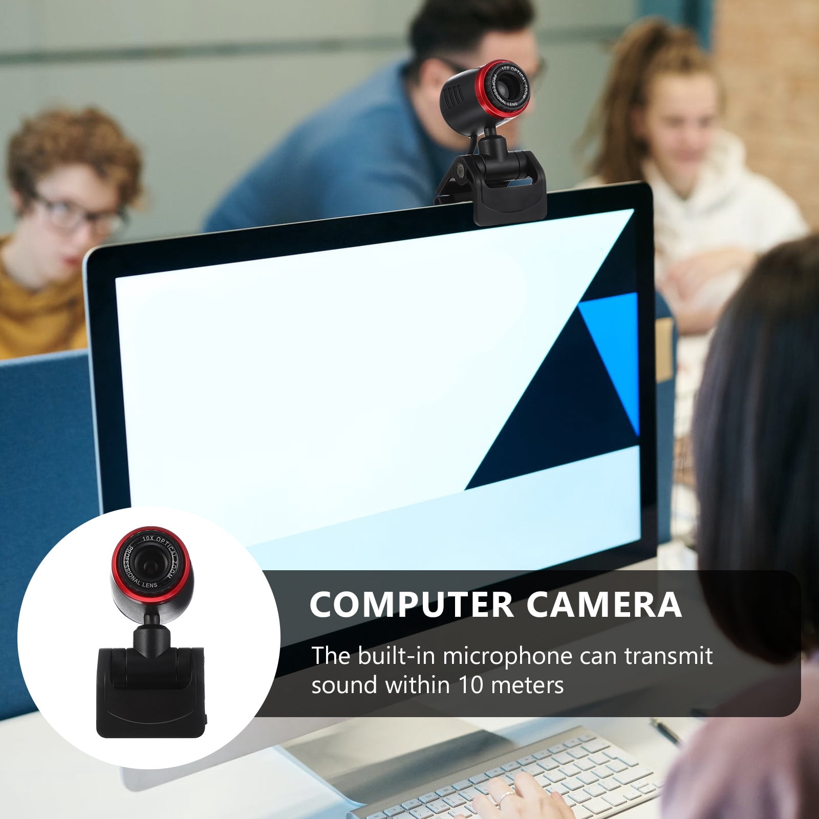 UPOUART Hd Webcam Assorted Color ABS for Live Streaming Auto Focus USB ...
