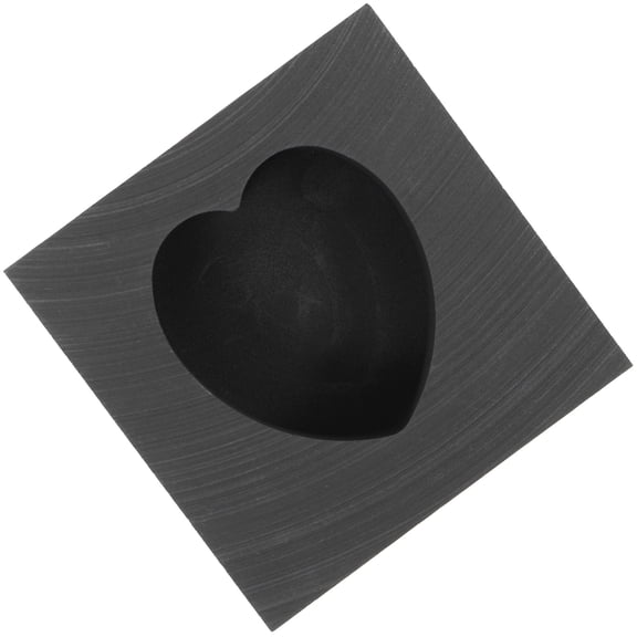 UPOUART Heart Shape Graphite Ingot Mold for Small Volume Plated Gold Plated Silver Copper Metal Casting