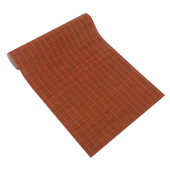 UPOUART Heat Resistant Light Brown Bamboo Table Mat Roll Protector for Kitchen Bar and Party Decor