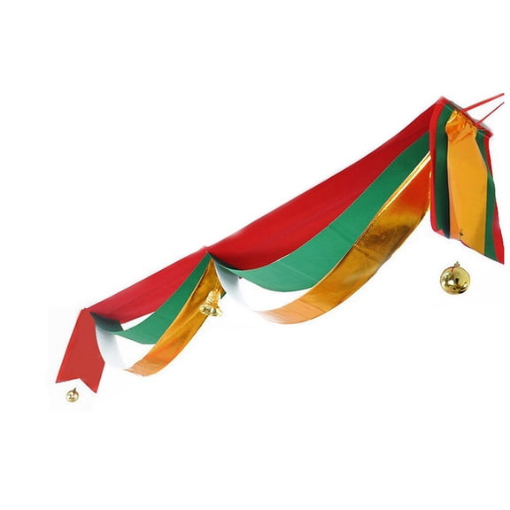 UPOUART Multi Color 1Set Christmas Wave Shape Bunting Decorations Happy Holidays Party Supplies