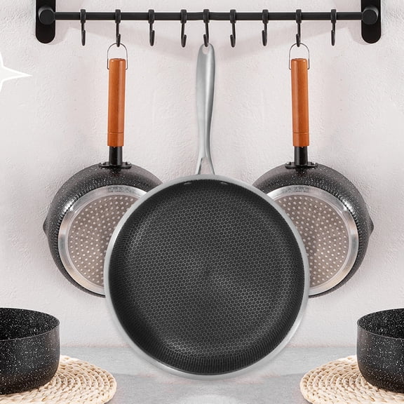 UPOUART Honeycomb Frying Pan Stainless Steel Cooking Crayfish 1Pack