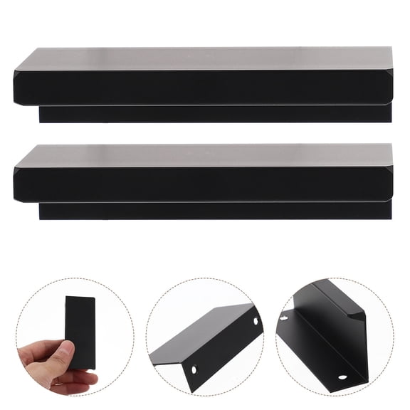 UPOUART Invisible Pull Handles Metal Cabinet Handles for Wardrobe Drawers and Bookcases