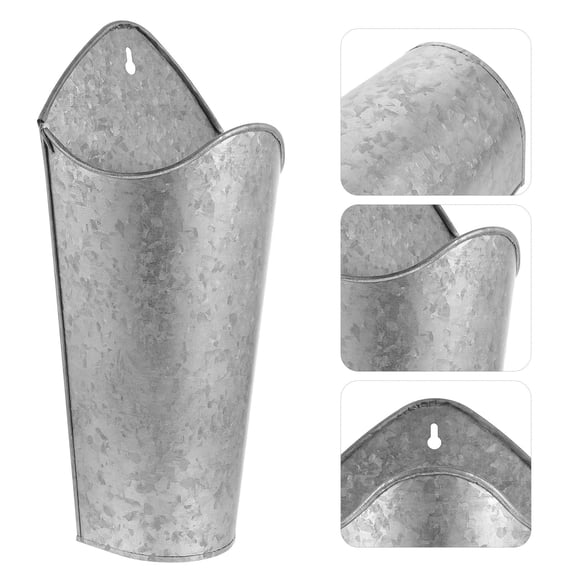 UPOUART Vintage Style Iron Flower Bucket Wall Hanging Indoor Outdoor Planter