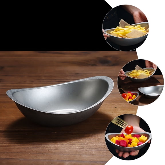 UPOUART Retro Design Stainless Steel Fruit Bowl Food Serving Indoor Use 1Pack