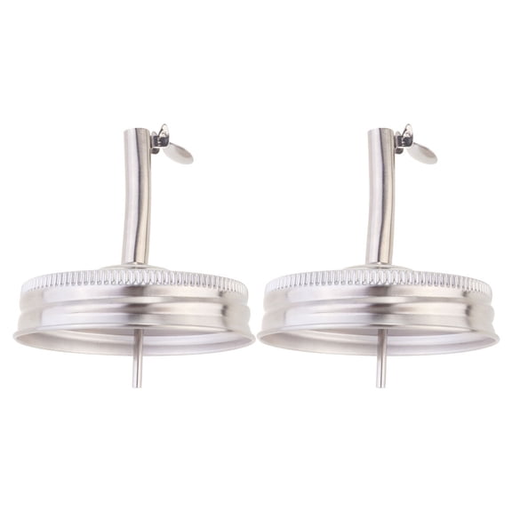 UPOUART Mason Jar Accessory Stainless Steel 2Pcs 3.34x2.83x2.83in
