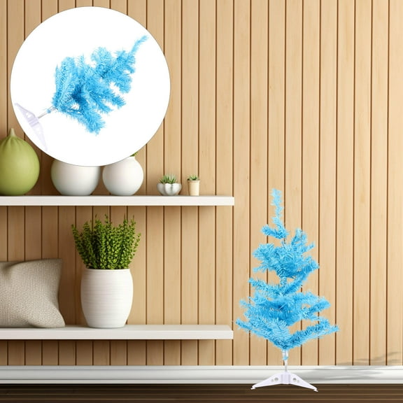 UPOUART Joinpaya Miniature Christmas Pine Tree Tabletop Decor, Aluminum Fake Cherry Blossom, Small Party Decoration