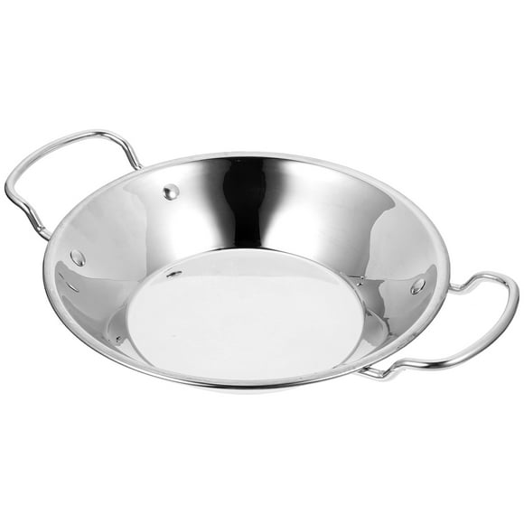 UPOUART Kitchen Pans Stainless Steel Silver Color Heat Resistant and Easy to Clean 22x5cm 1Pcs